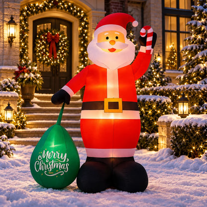 Inflatable Santa 14 Ft LED Lights Built-In Fan