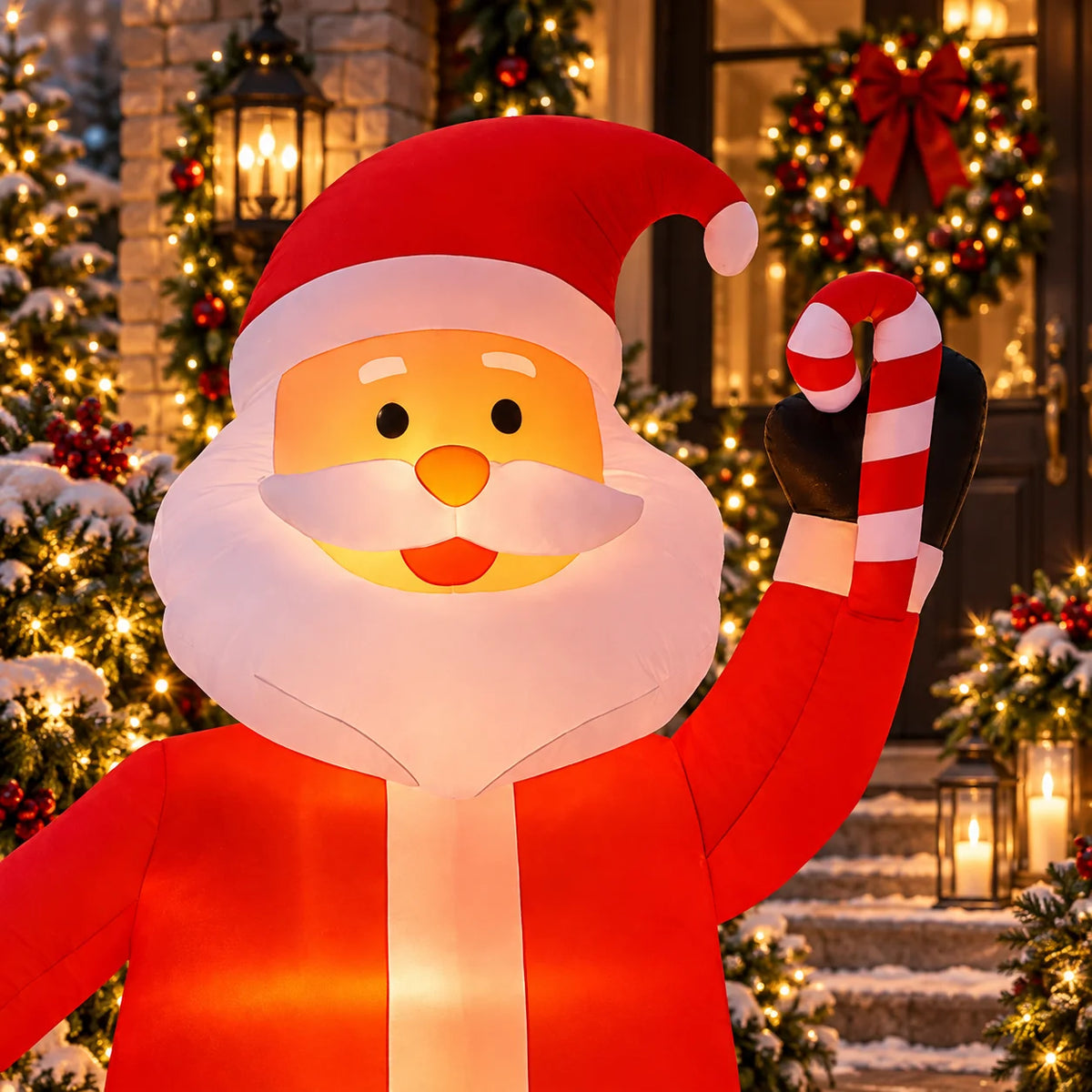 Inflatable Santa 14 Ft LED Lights Built-In Fan
