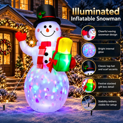 Inflatable Snowman LED Light-Up Plug-In 5 Ft