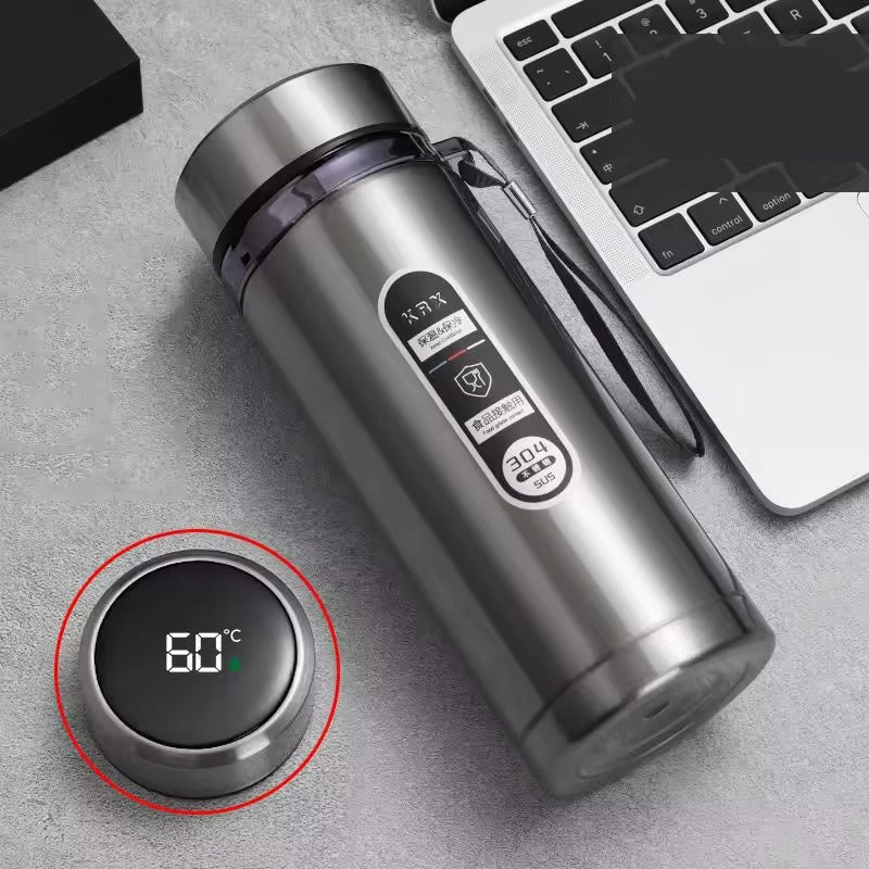 Insulated Bottle LED Temperature Display Leak-Proof Closure Ergonomic Handle