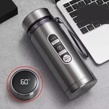Insulated Bottle LED Temperature Display Leak-Proof Closure Ergonomic Handle