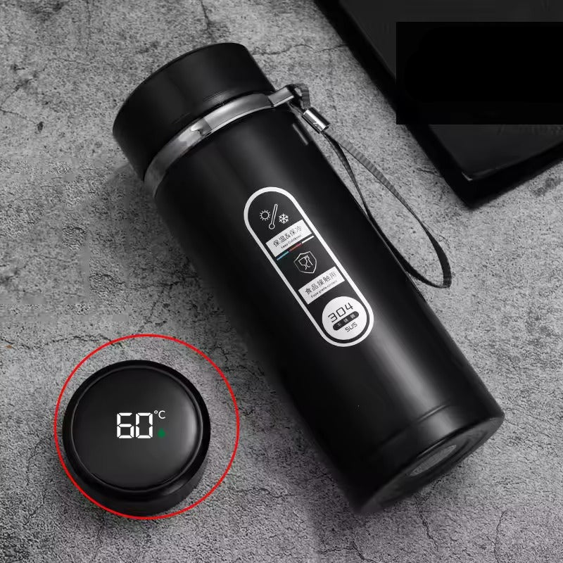 Insulated Bottle LED Temperature Display Leak-Proof Closure Ergonomic Handle