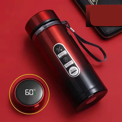 Insulated Bottle LED Temperature Display Leak-Proof Closure Ergonomic Handle
