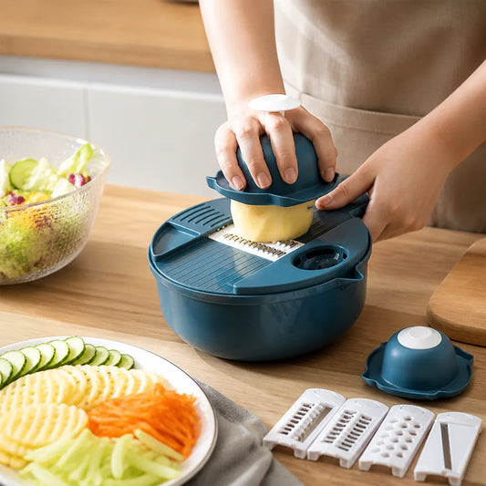 Integrated Storage Case Cutting Set with Stainless Steel Blades (12-in-1)