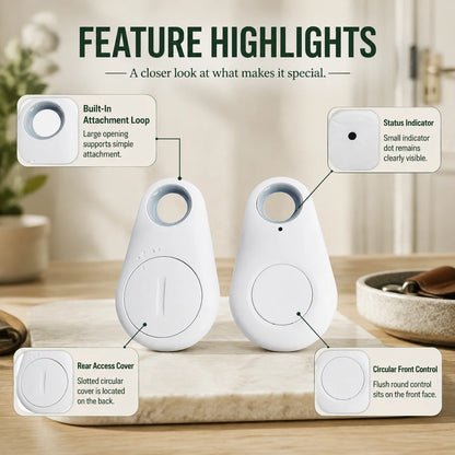 Item Finder Tag Bluetooth & App-Controlled Replaceable Battery