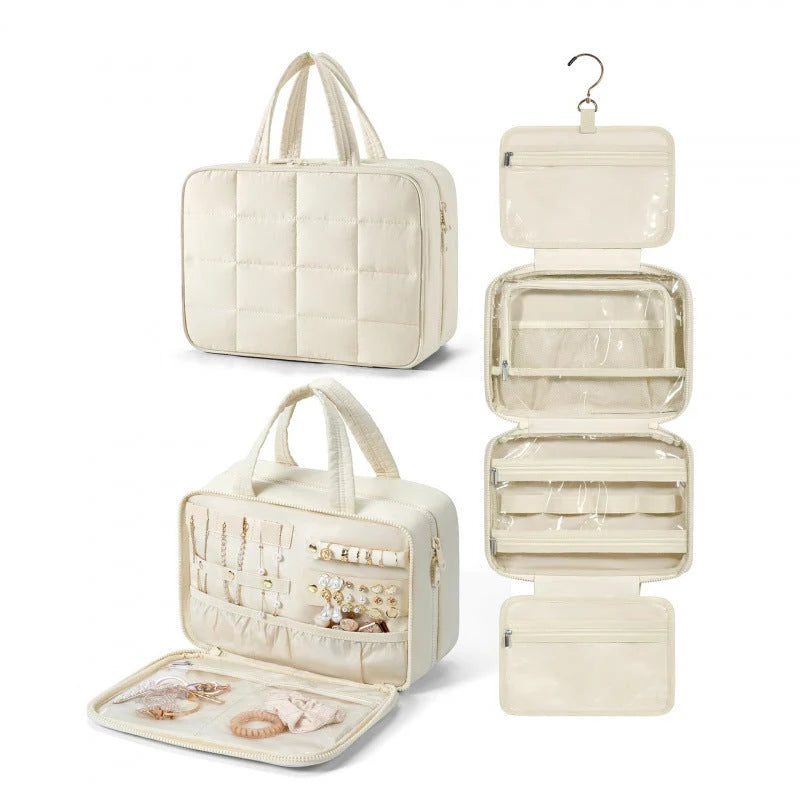 Jewelry Organizer Bag Removable Inserts & Clear Pockets