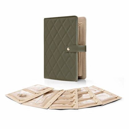 Jewelry Organizer PU Leather Multiple Compartments Travel-Friendly