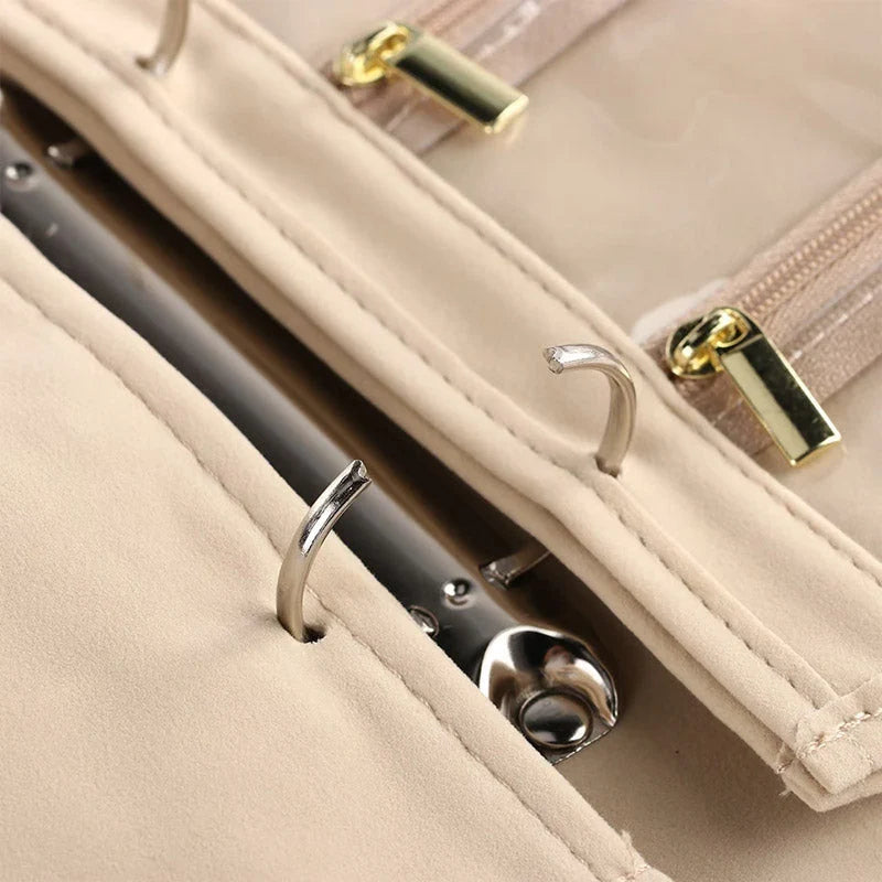 Jewelry Organizer PU Leather Multiple Compartments Travel-Friendly