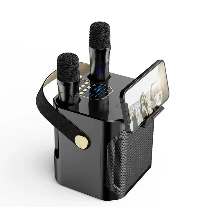 Karaoke Speaker 360° Stereo Subwoofer Dual Microphones