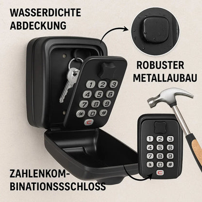 Key Safe Wall-Mount Weatherproof Zinc Adjustable Combination Lock