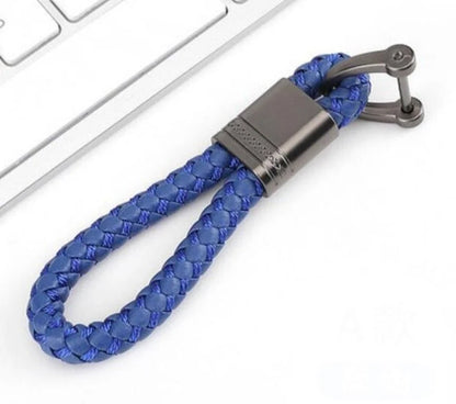 Keychain Lanyard Braided Woven Loop Metal Key Ring