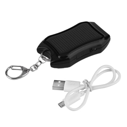 Keychain Power Bank Solar Charging LED Flashlight