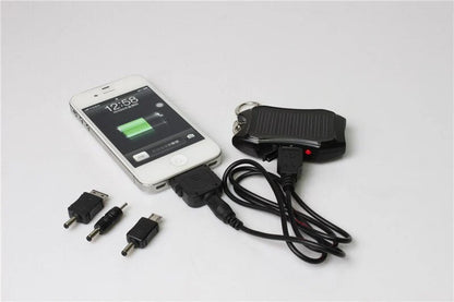 Keychain Power Bank Solar Charging LED Flashlight