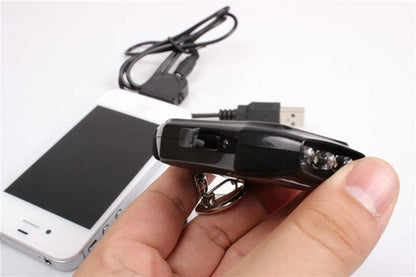 Keychain Power Bank Solar Charging LED Flashlight