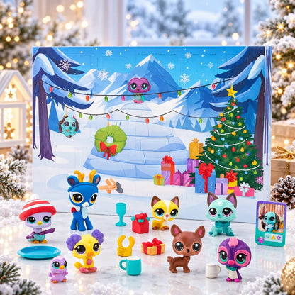 Kids Advent Calendar Play Set 24-Day Animal Figures