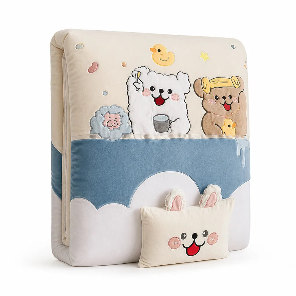 Kids Bedding Set Quilted Plush Warming Microfiber