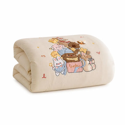 Kids Bedding Set Quilted Plush Warming Microfiber