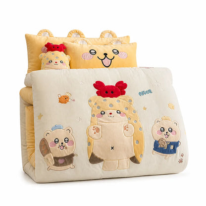 Kids Bedding Set Quilted Plush Warming Microfiber