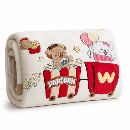 Kids Bedding Set Quilted Plush Warming Microfiber