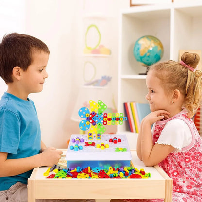 Kids Building Set Electric Drill Screws & Plates
