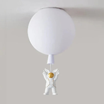 Kids Ceiling Lamp Moon & Astronaut Warm White LED