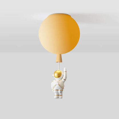 Kids Ceiling Lamp Moon & Astronaut Warm White LED