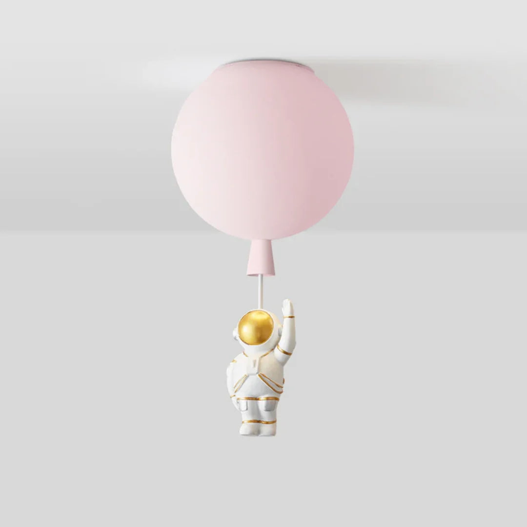 Kids Ceiling Lamp Moon & Astronaut Warm White LED