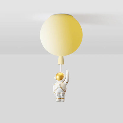 Kids Ceiling Lamp Moon & Astronaut Warm White LED