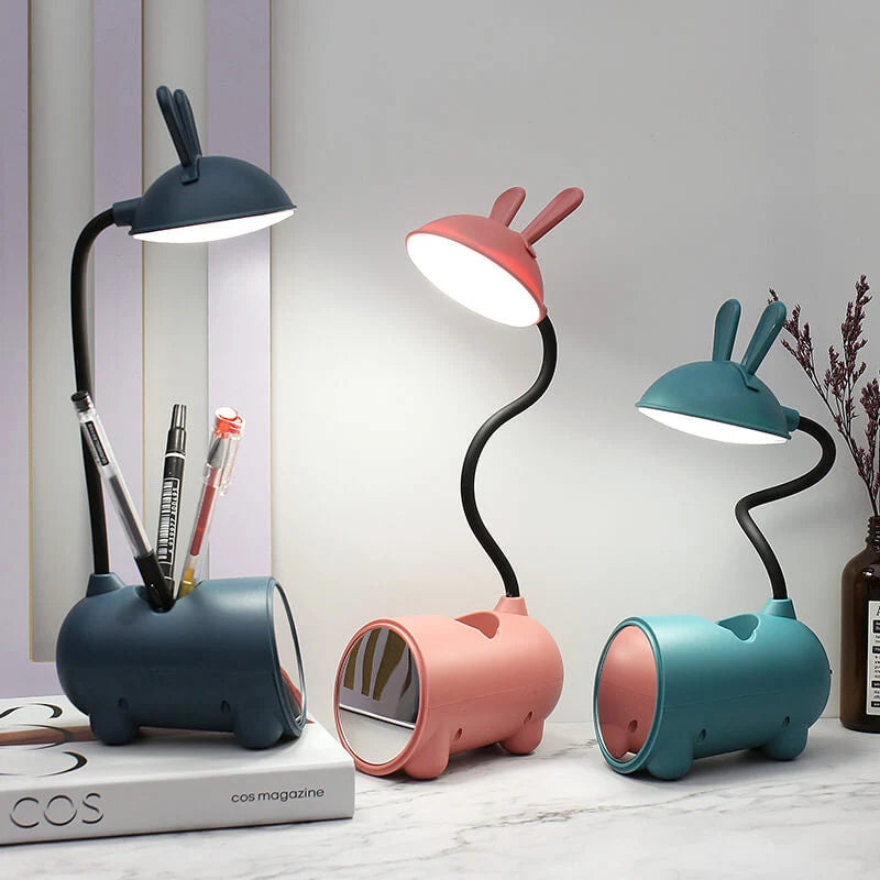 Kids Desk Lamp Rabbit Design Touch Control USB Rechargeable