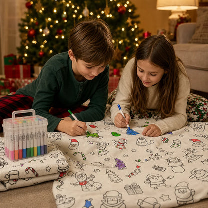 Kids Duvet Cover Washable Ink Pre-Printed Lines