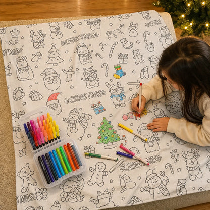 Kids Duvet Cover Washable Ink Pre-Printed Lines