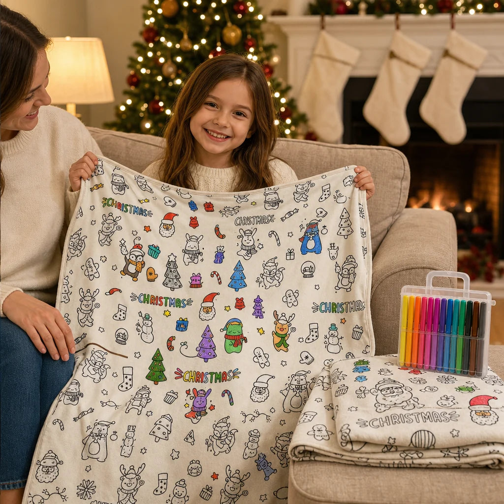 Kids Duvet Cover Washable Ink Pre-Printed Lines
