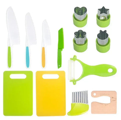 Kids Kitchen Tool Set Child-Sized Rounded-Edge</|fim_suffix|>