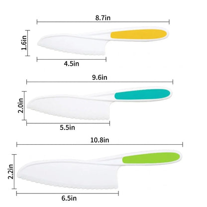 Kids Kitchen Tool Set Child-Sized Rounded-Edge</|fim_suffix|>