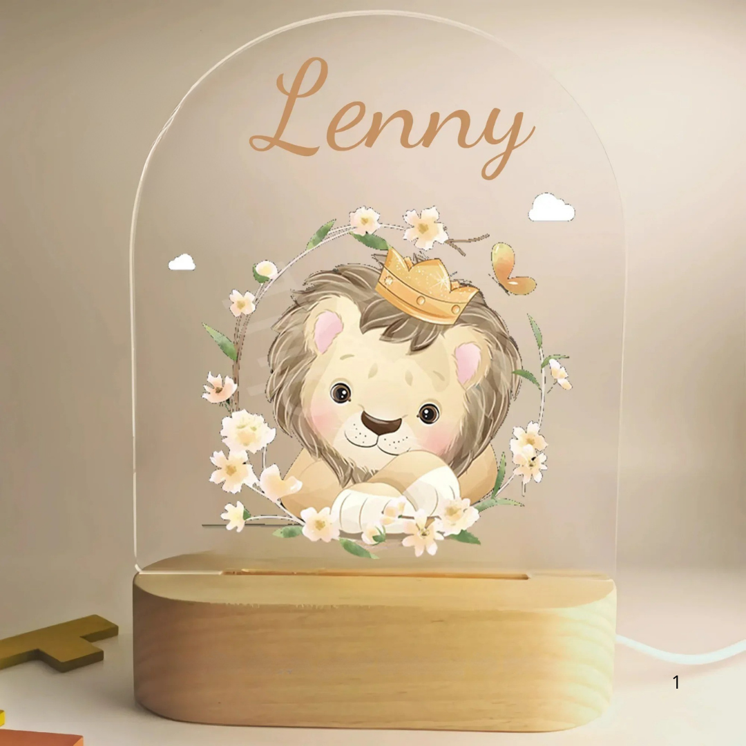 Kids Night Light Personalized USB Rechargeable Warm White