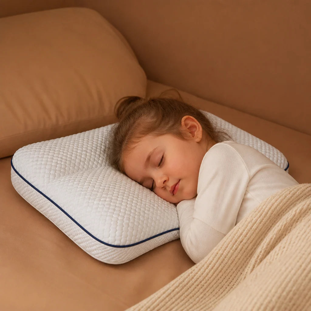 Kids Pillow Contoured Memory Foam Neck Support