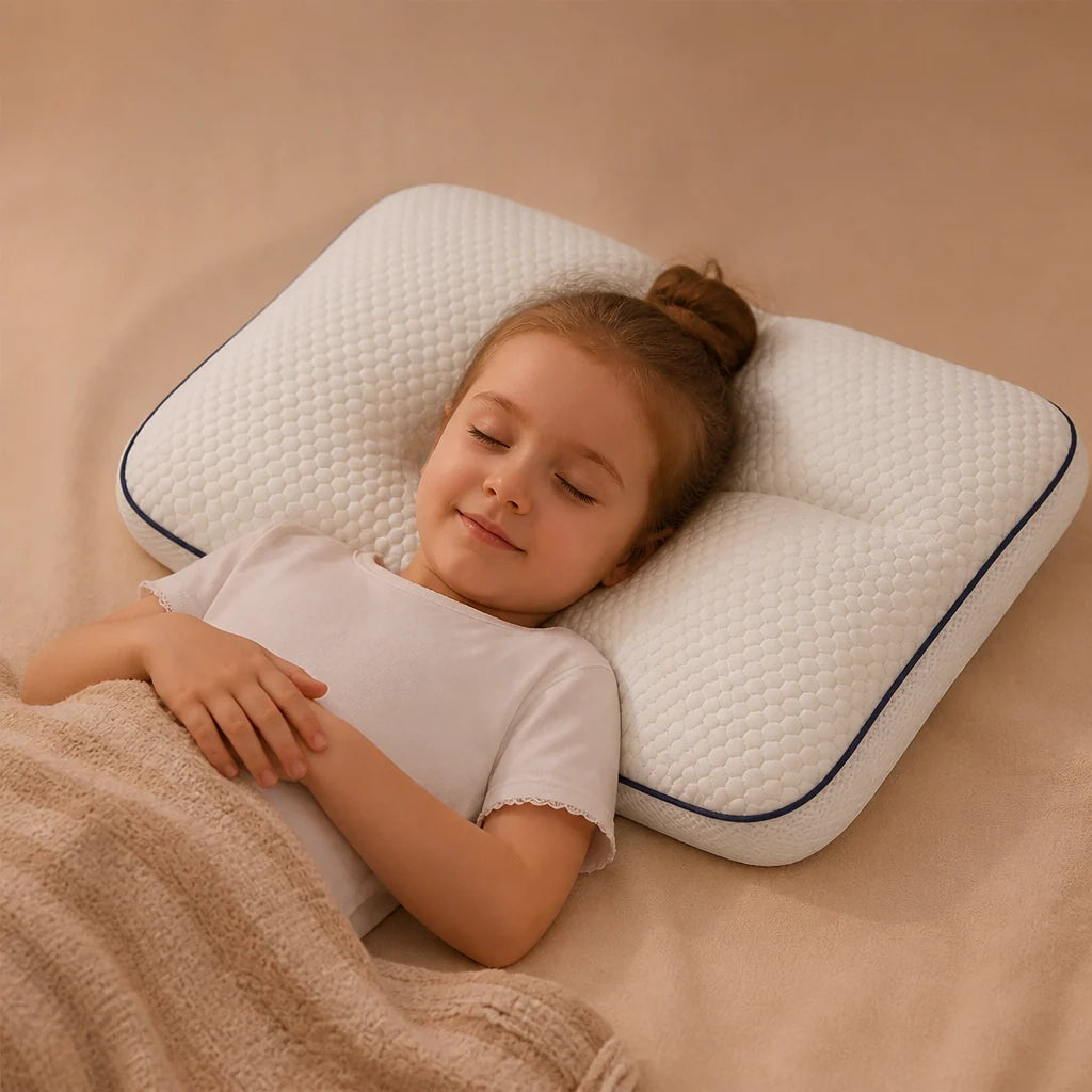 Kids Pillow Contoured Memory Foam Neck Support