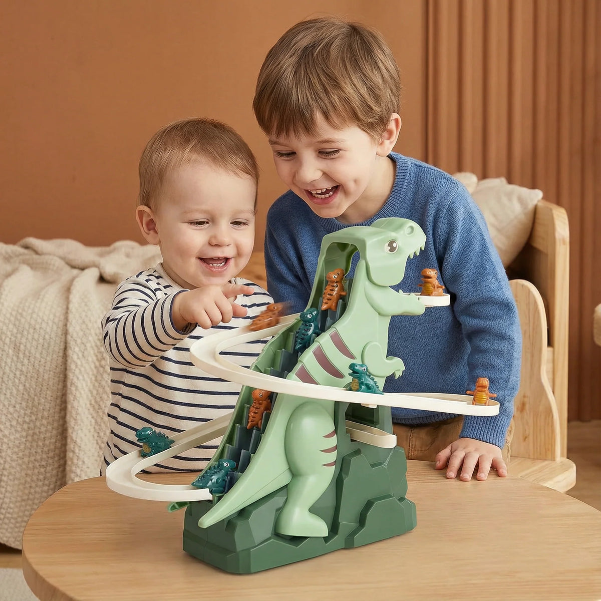 Kids Toy Roller Coaster Dinosaur Theme Quick Assembly