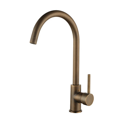 Kitchen Faucet Antique Brass 360° Swivel Stainless Steel Single Handle