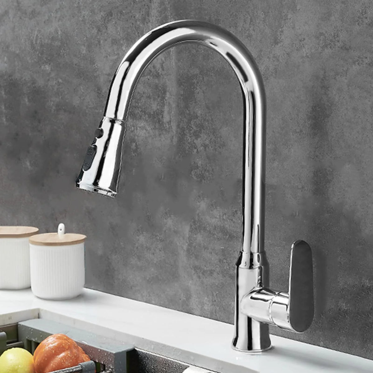 Kitchen Faucet Pull-Out Spray Head 360° Swivel Design