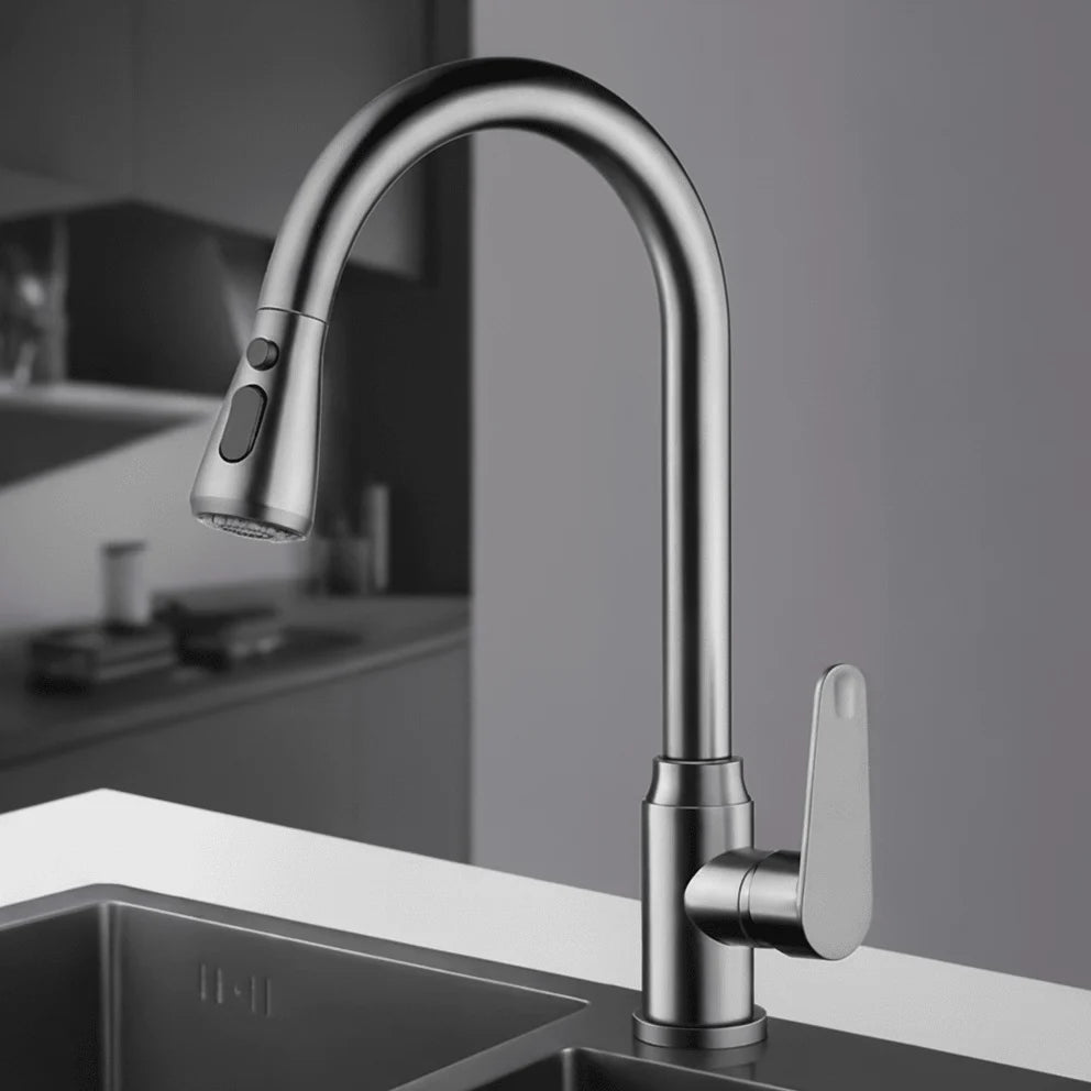 Kitchen Faucet Pull-Out Spray Head 360° Swivel Design