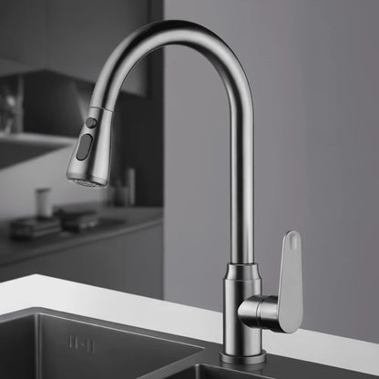 Kitchen Faucet Pull-Out Spray Head 360° Swivel Design