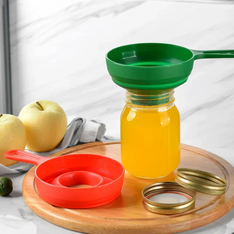 Kitchen Funnel Collapsible Heat-Resistant Silicone Wide Mouth