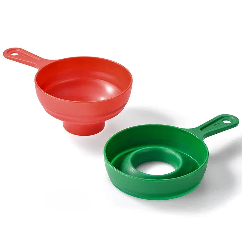Kitchen Funnel Collapsible Heat-Resistant Silicone Wide Mouth