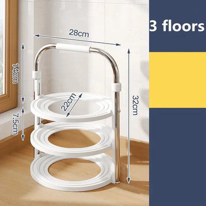 Kitchen Organizer Rack Foldable Space-Saving Vertical & Hanging