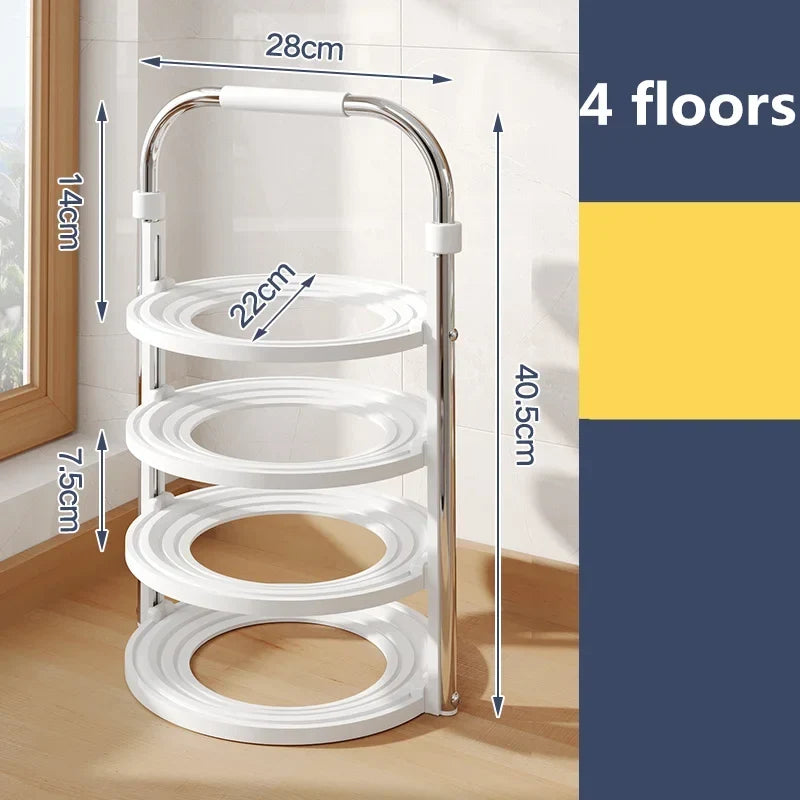 Kitchen Organizer Rack Foldable Space-Saving Vertical & Hanging