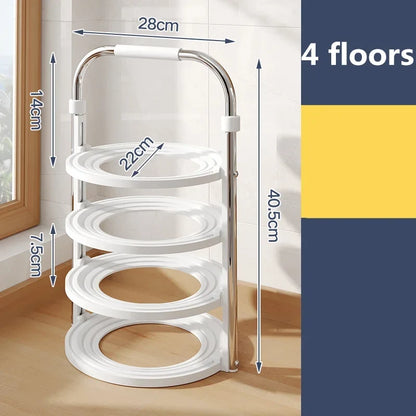 Kitchen Organizer Rack Foldable Space-Saving Vertical & Hanging