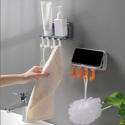 Kitchen Organizer Rack Wall-Mounted Moisture-Resistant ABS
