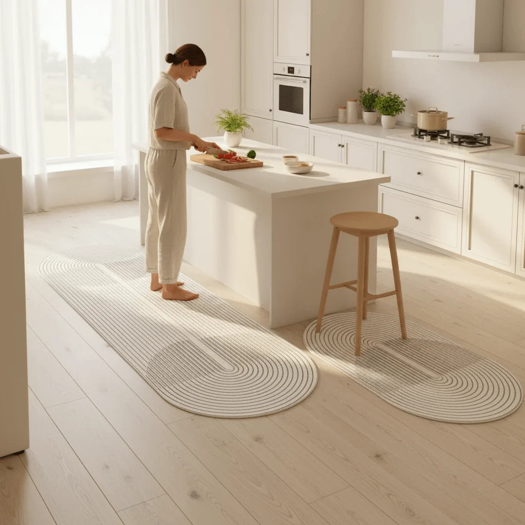 Kitchen Runner Mat Wipe-Clean Foam Core & Non-Slip Backing