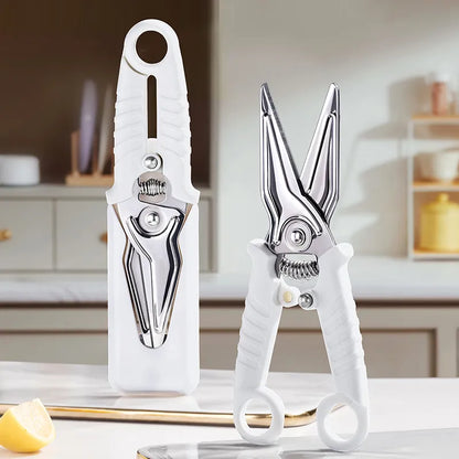 Kitchen Shears Stainless Steel Self-Sharpening Non-Slip Grip